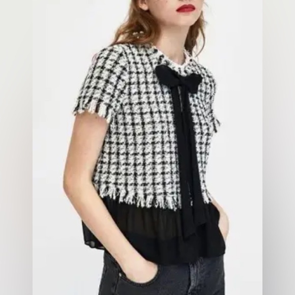 BNWOT Zara Flowy Top with Bows